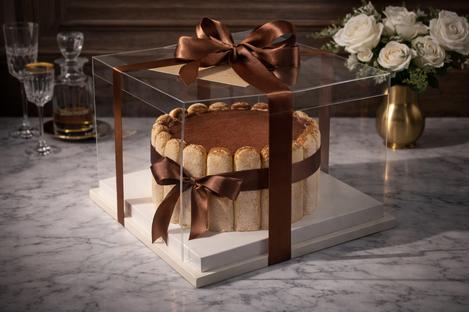 Gender Reveal Tiramisù Cake