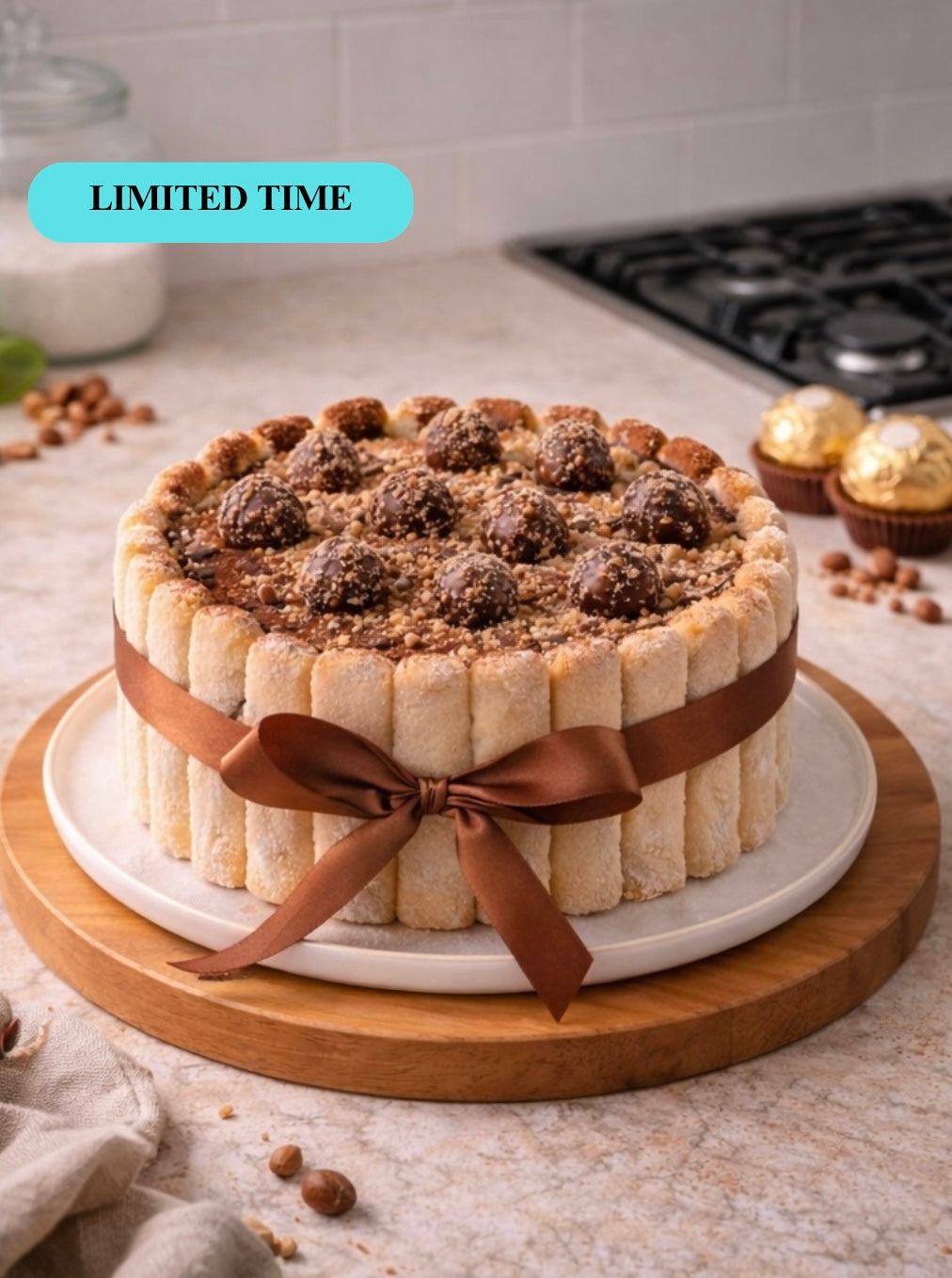 Ferrero Rocher Tiramisù Cake